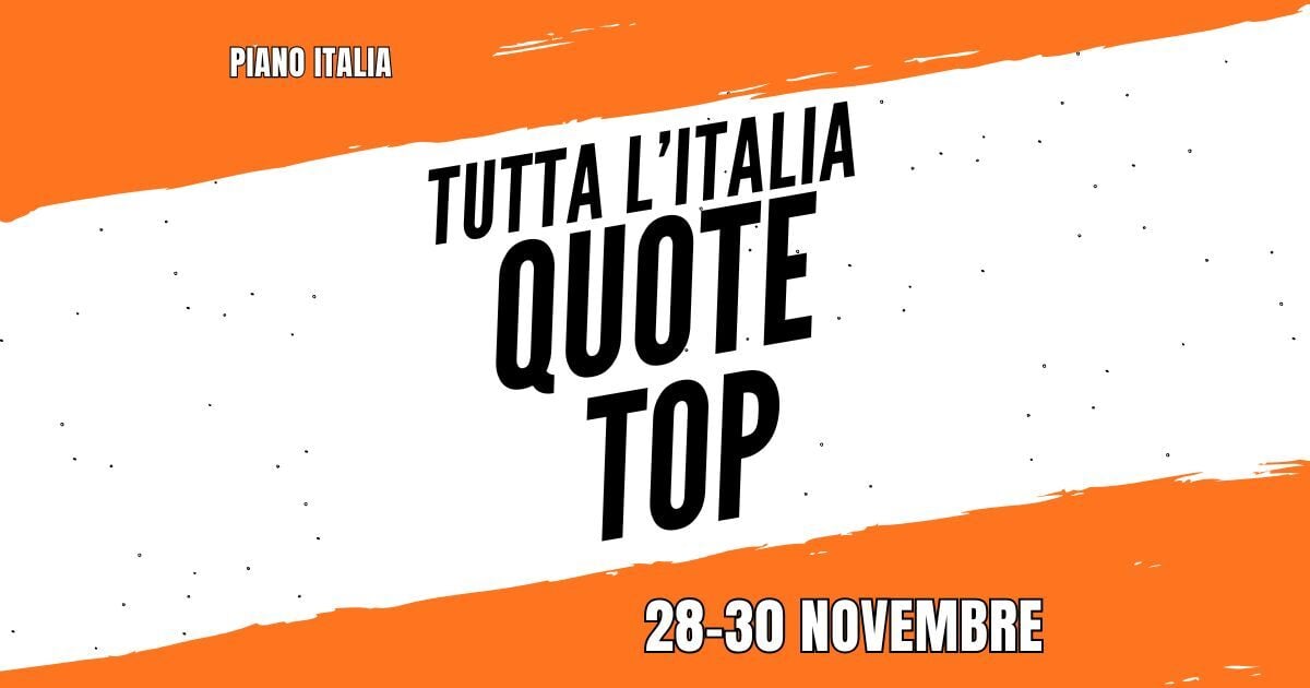TOP Italia pronostici 28-30 novembre