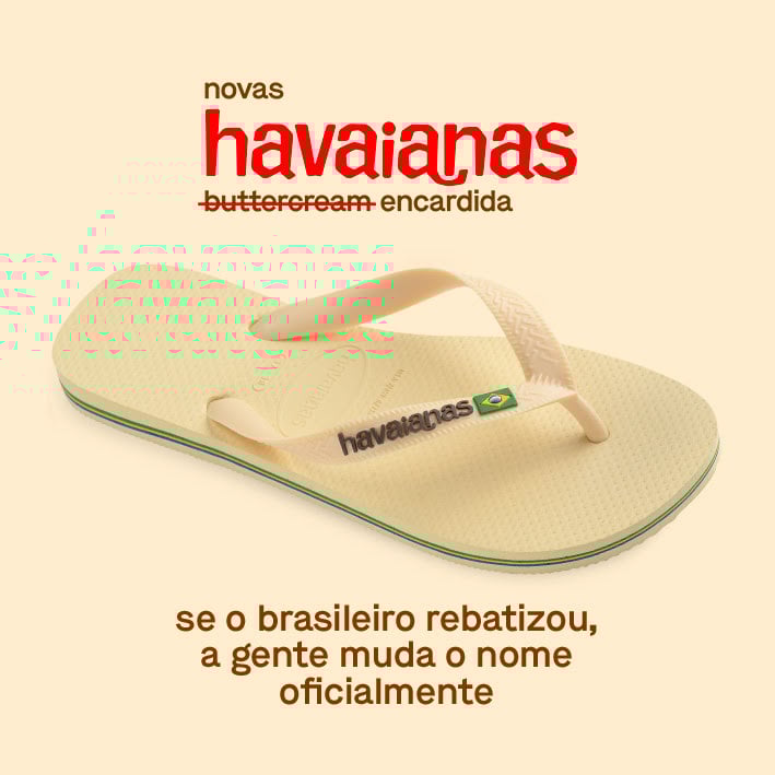 Havaianas entra na brincadeira e oficializa o chinelo encardido em seu site