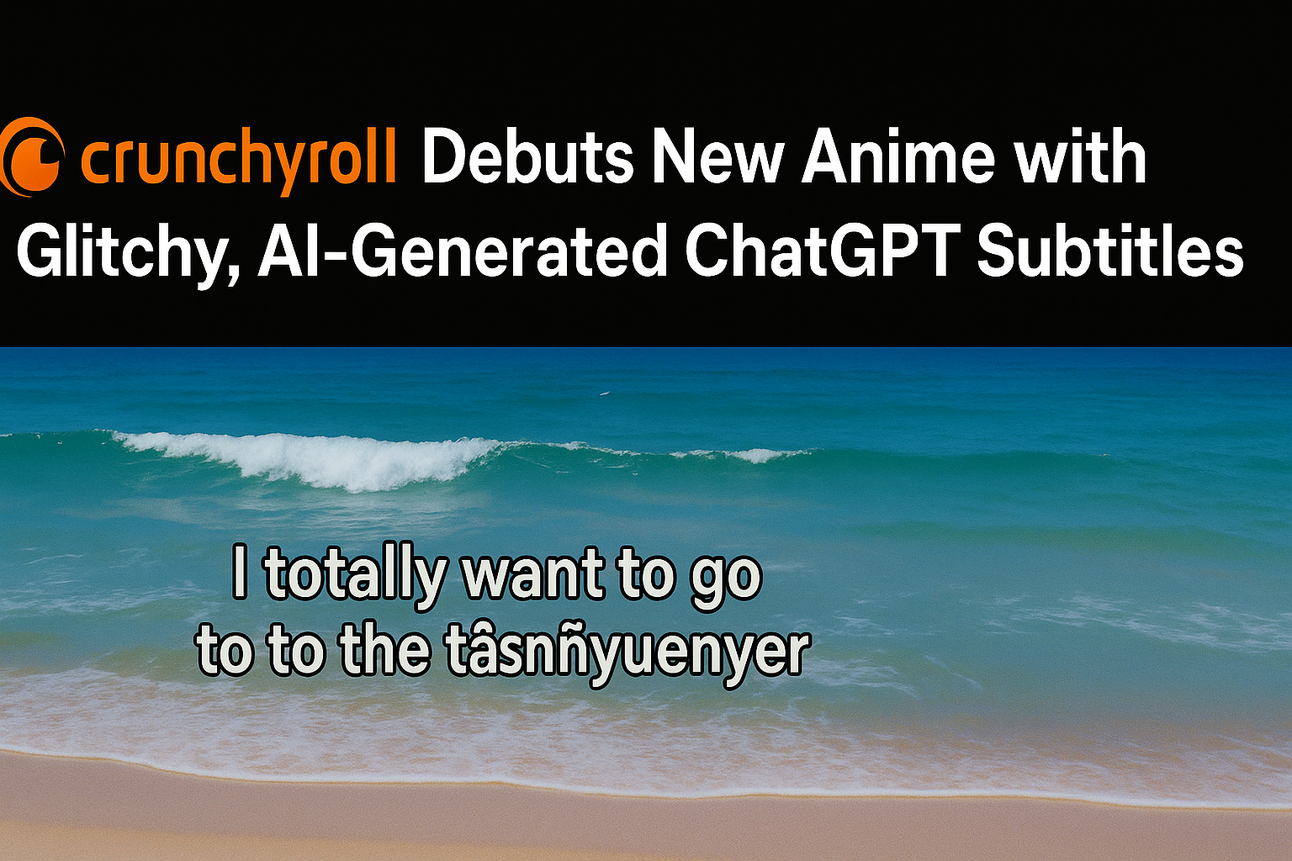 Crunchyroll Debuts New Anime with Glitchy, AI‐Generated ChatGPT Subtitles