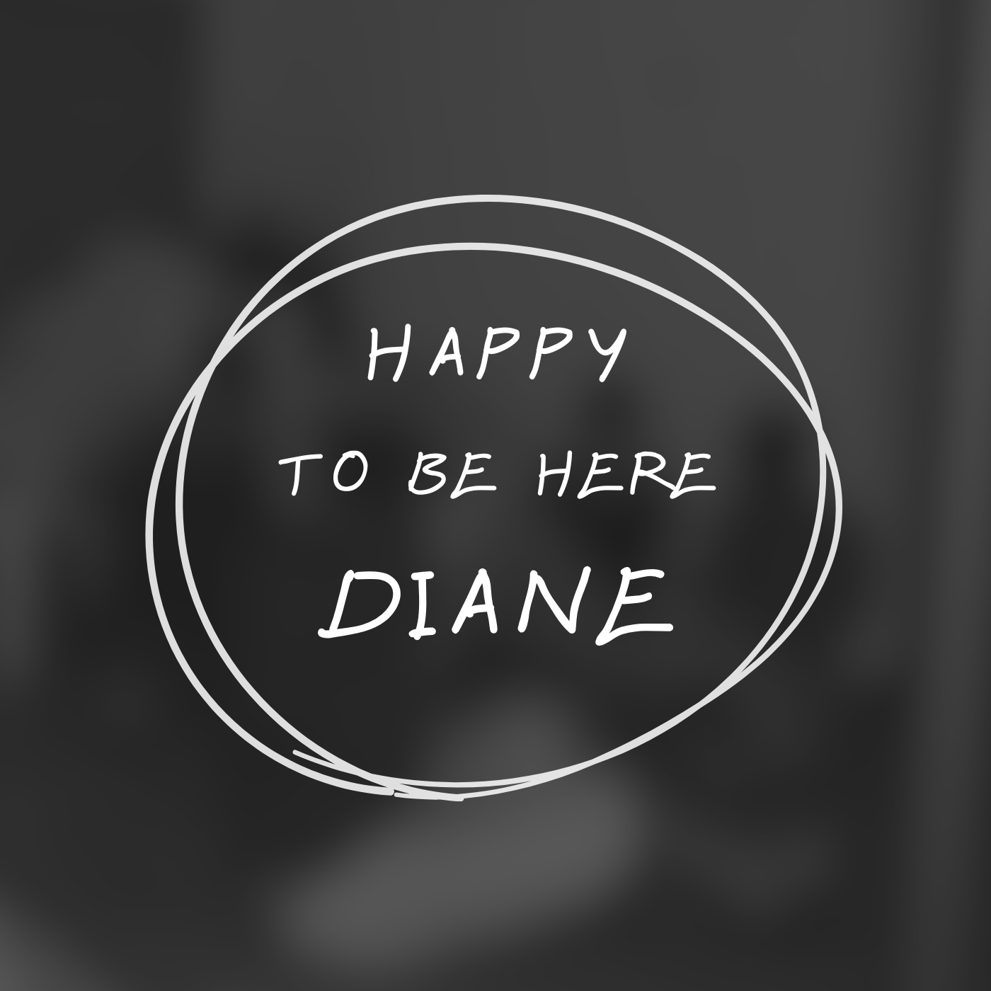 HAPPY TO BE HERE DIANE #1 - Introductions and Ruminations