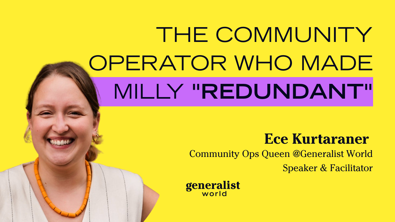 The community operator who made Milly "redundant"
