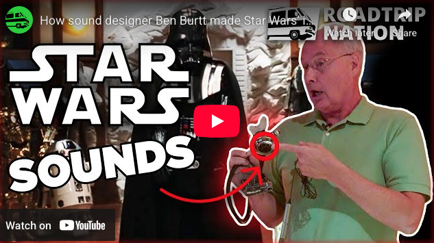 Chewie's howl and the lightsaber hum were created in San Anselmo