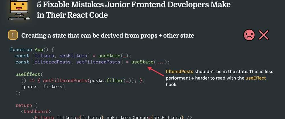 5 Small (Yet Easily Fixable) Mistakes Junior Frontend Developers Often Make in Their React Code