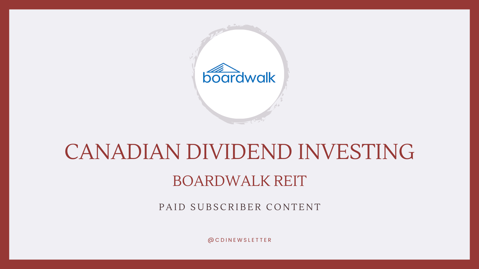 Stock and Dividend Analysis: Boardwalk REIT