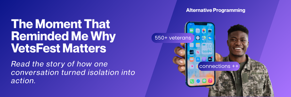 The VetsFest moment that showed me why this work matters.