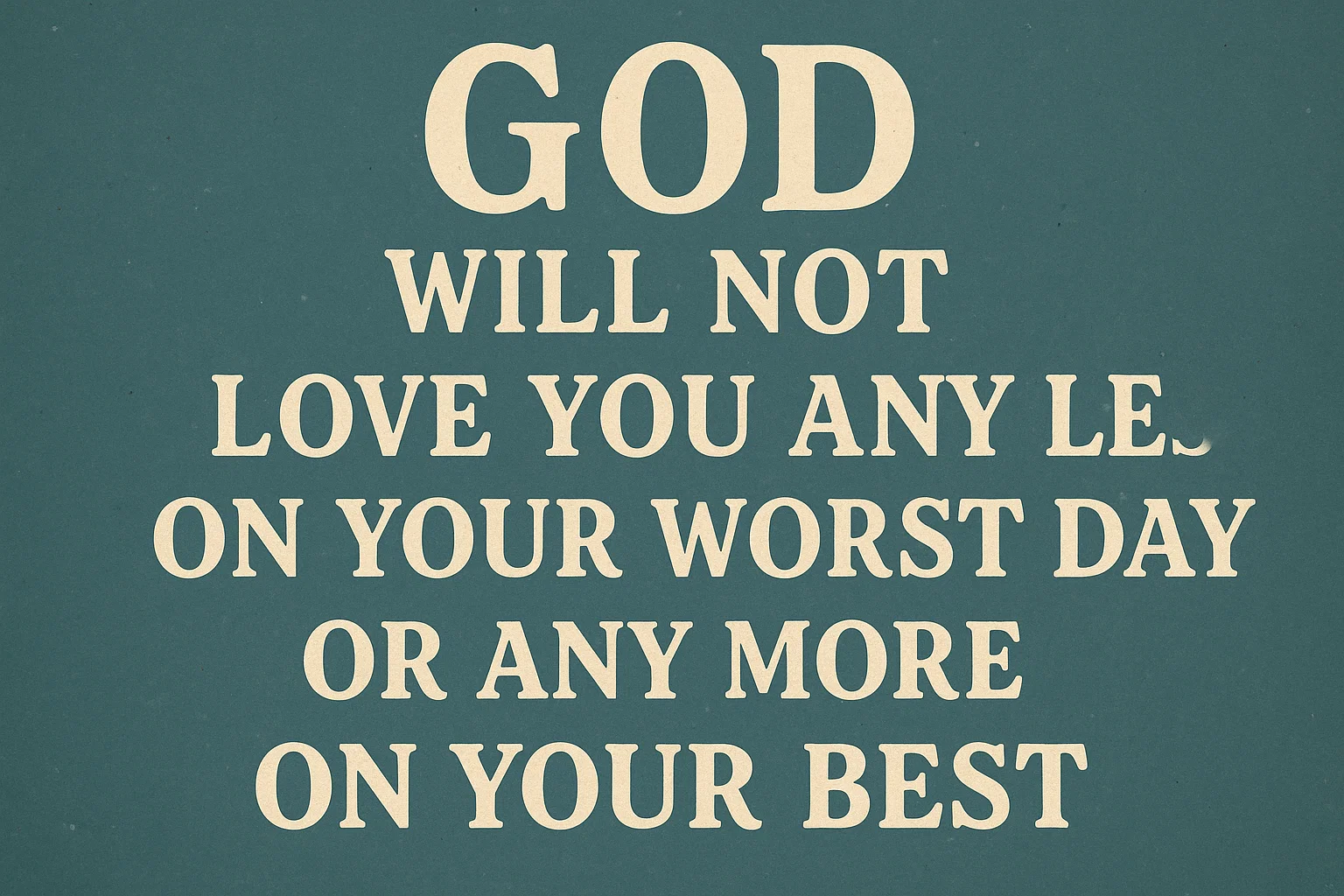 God's Kindness Is Not Earned