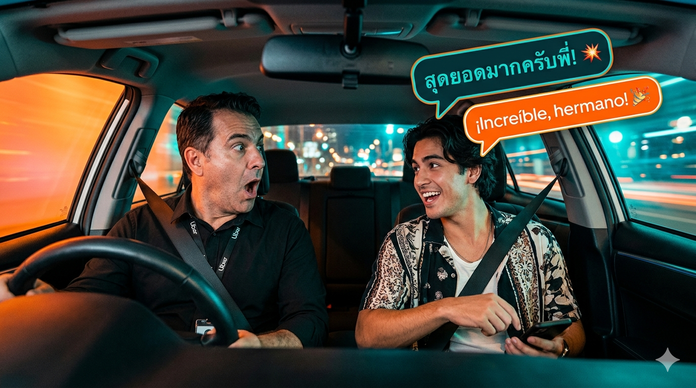 I Spoke Thai & Spanish to My Uber Driver... His Reaction Was PRICELESS