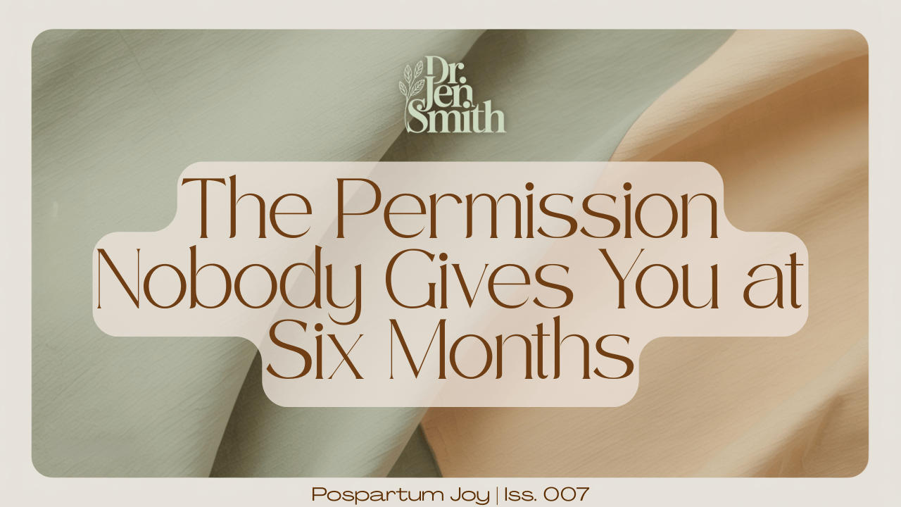 What matrescence looks like when no one's checking in anymore.