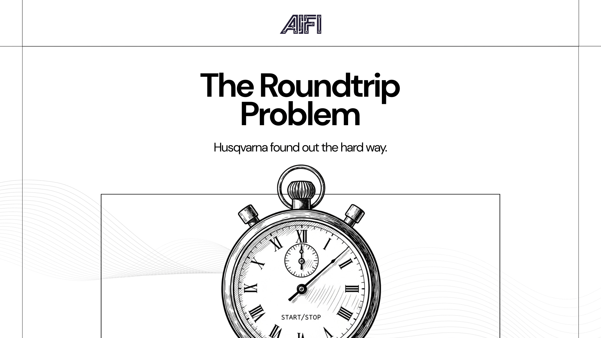 The roundtrip problem