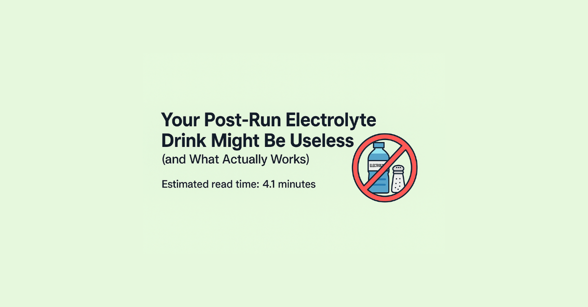 Your Post-Run Electrolyte Drink Might Be Useless (and What Actually Works)