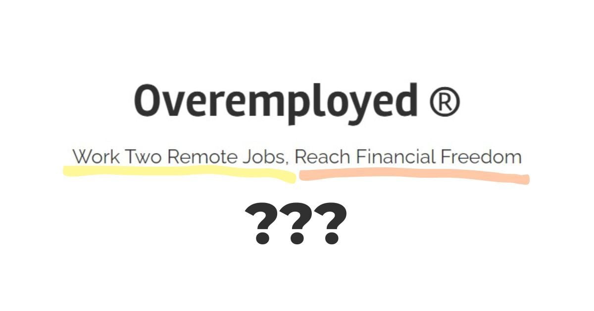 Work Two Full Time Remote Jobs?