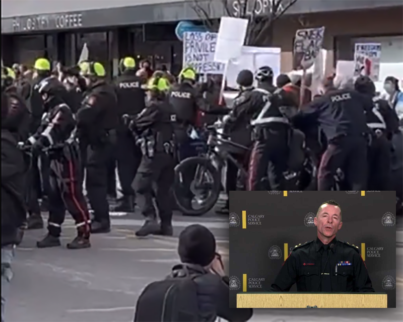 Calgary’s police chief Mark Neufeld: “Damned if you do, damned if you don’t”