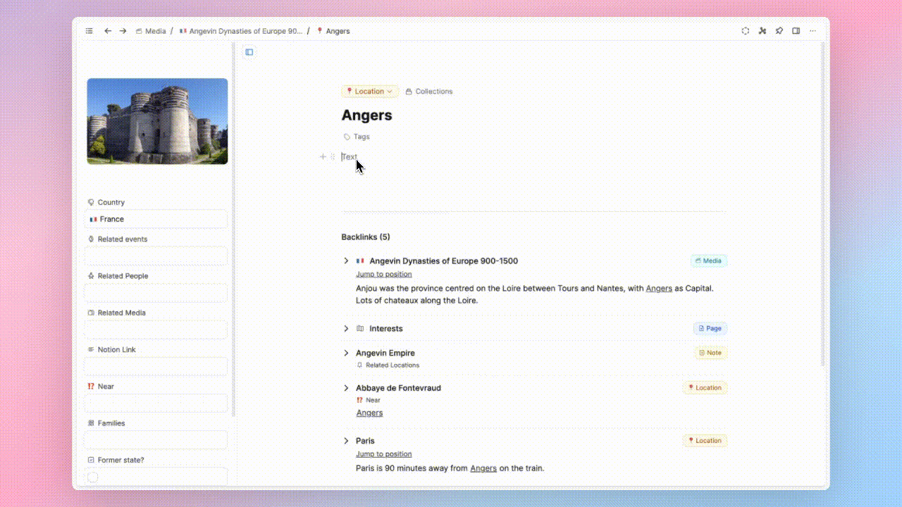 Capacities Object Type Tour