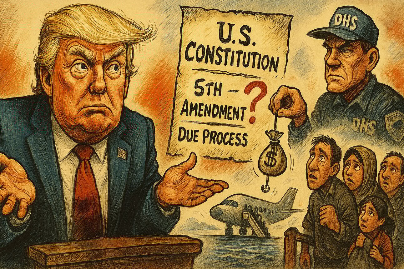 Due Process? "I Don't Know," Says Trump, Offers $1K for "Self-Deportation"