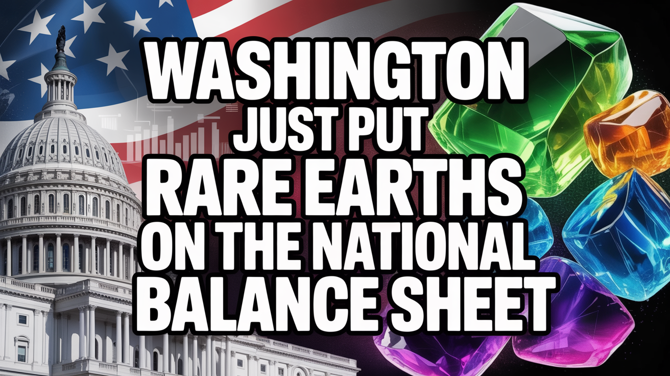 Washington Just Put Rare Earths on the National Balance Sheet