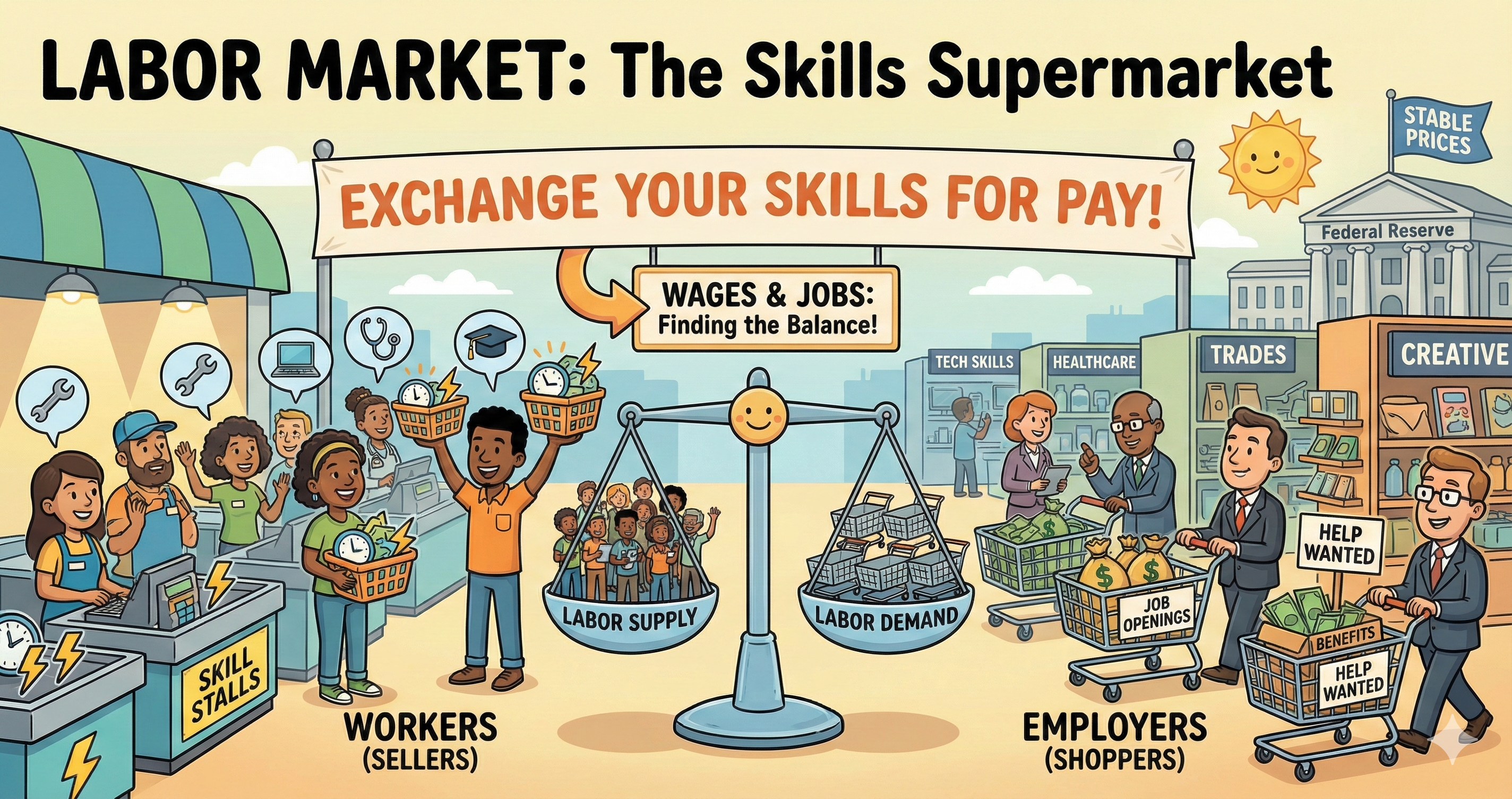 How Does the Labor Market Work? The Giant Skills Supermarket Explained 🛒