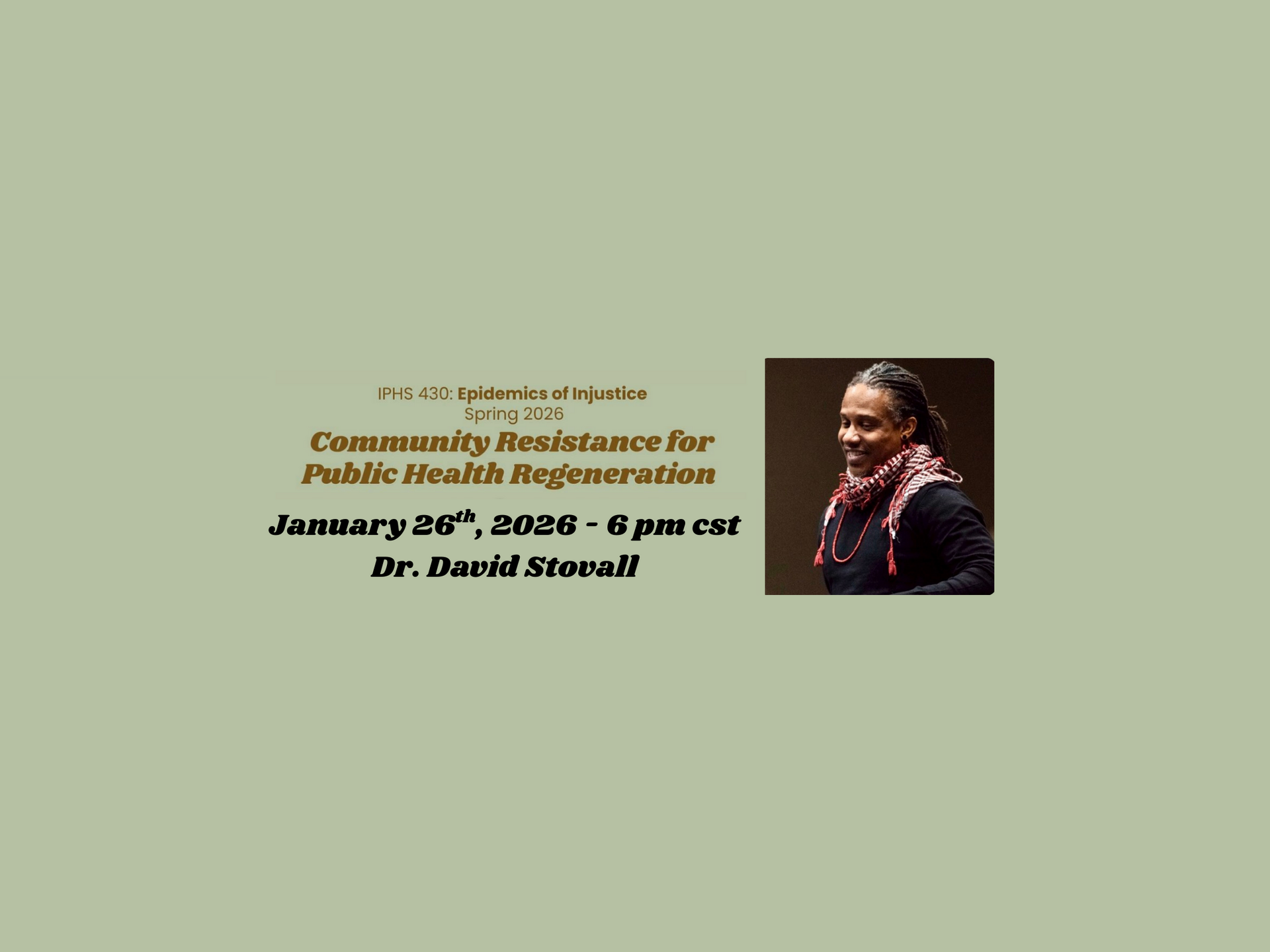 Session 2 Tonight! Dr. David Stovall