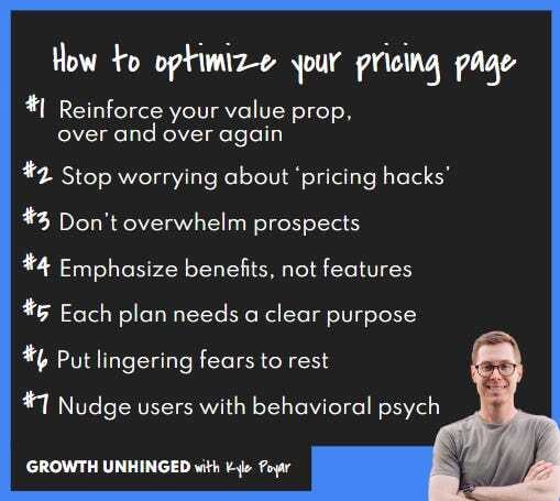 How to optimize your pricing page