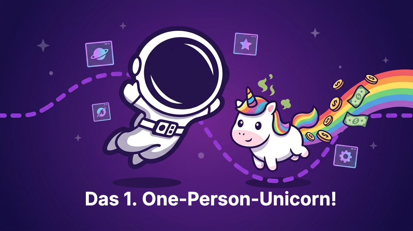 👨‍🚀 Das erste One-Person-Unicorn ist da. Und es stinkt.