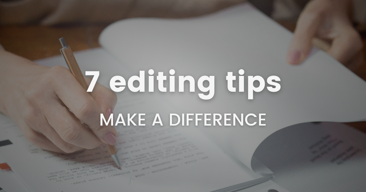 #61 7 Editing tips