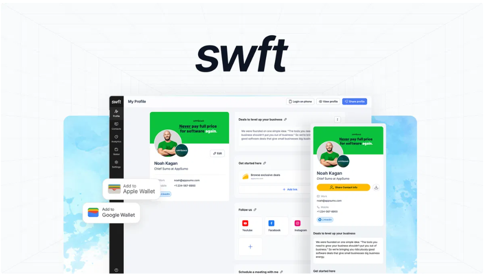 Swft Connect: Highly Customizable Digital Business Cards That Ensure You Always Make a Strong First Impression – My AppSumo Review