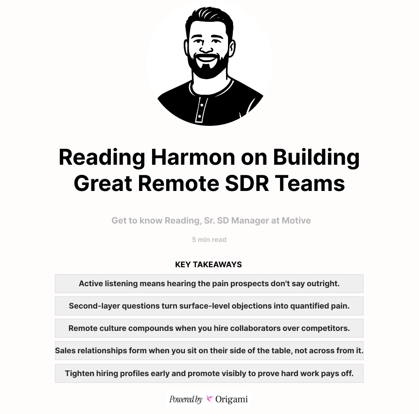 13: Modern GTM - Reading Harmon