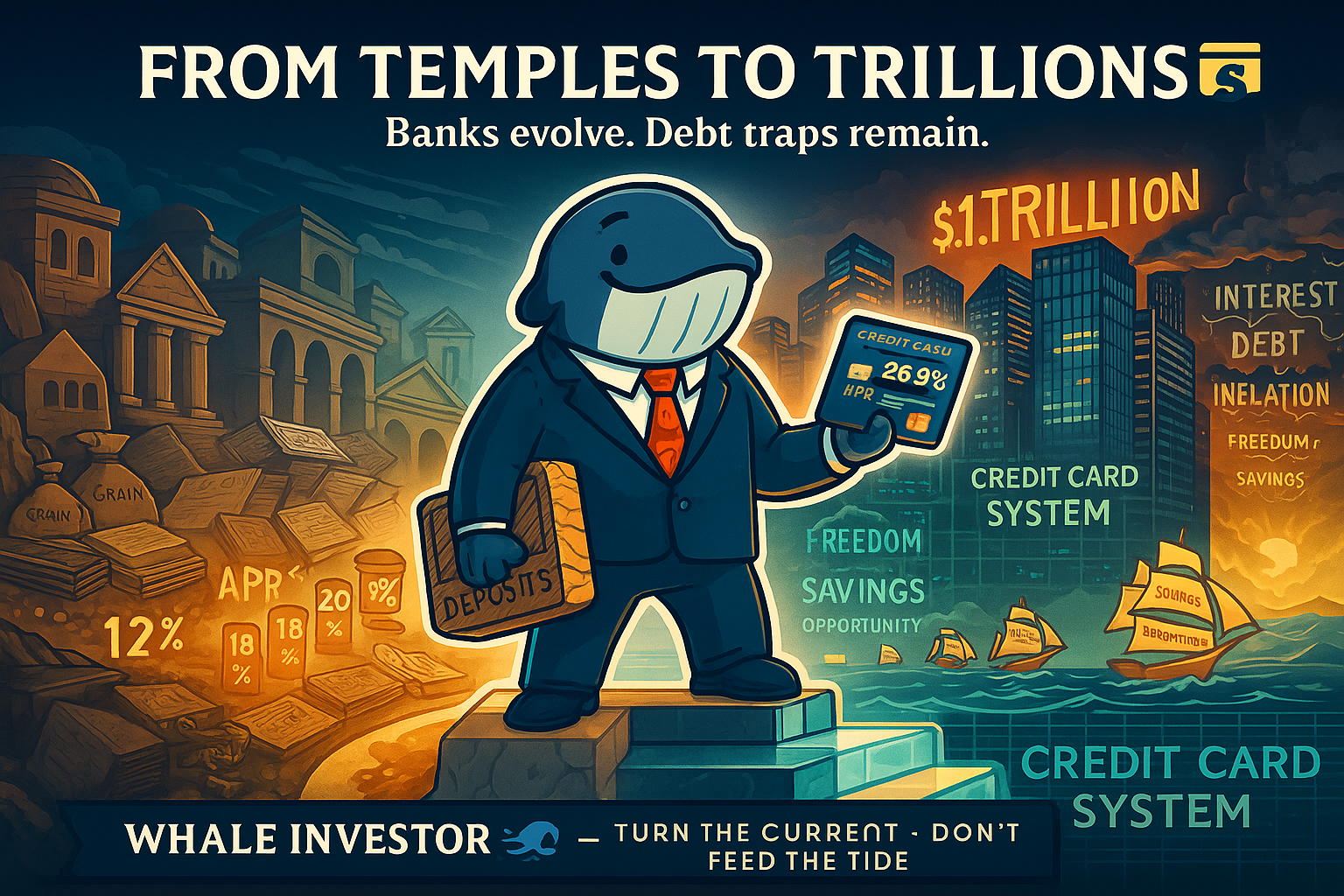 🐋 Whale’s Current: 500 Years of Banking Led Here - Get Your 0% APR Card Today