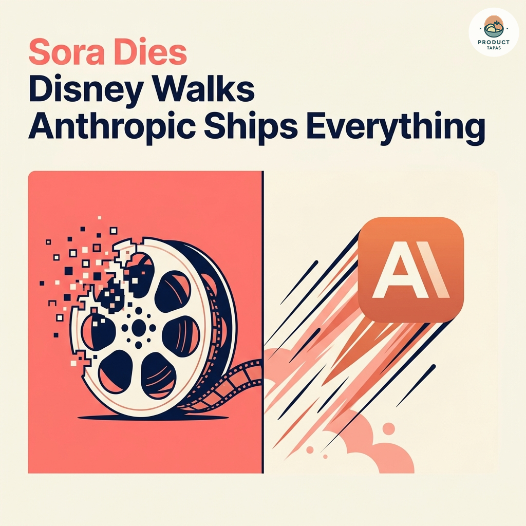Sora Dies, Disney Walks, Anthropic Ships Everything