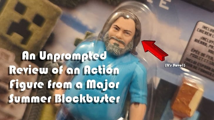 An unprompted review of Mattel’s figure of Jack Black’s Steve from A Minecraft Movie