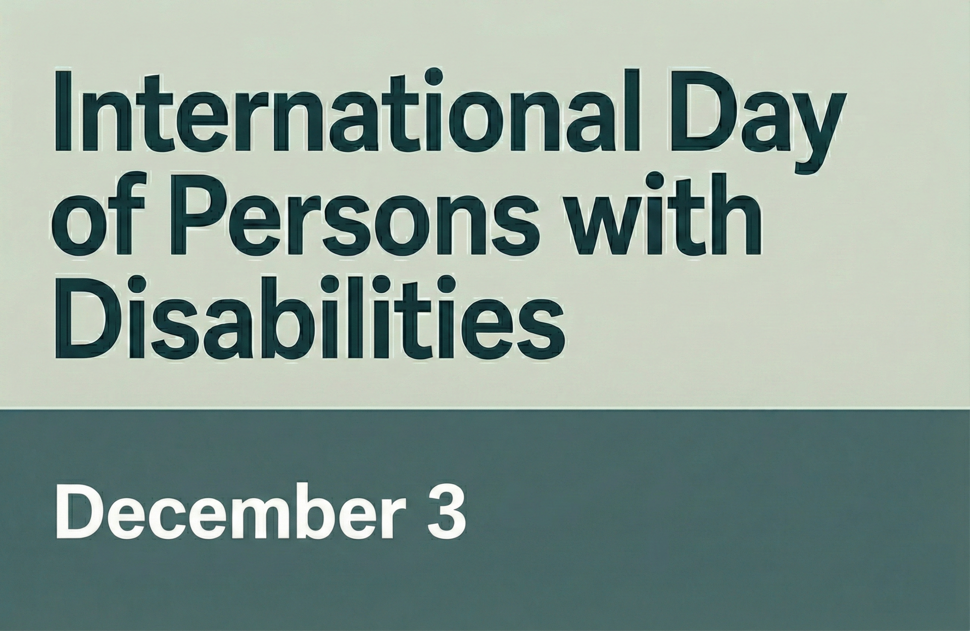 International Day of Persons with Disabilities