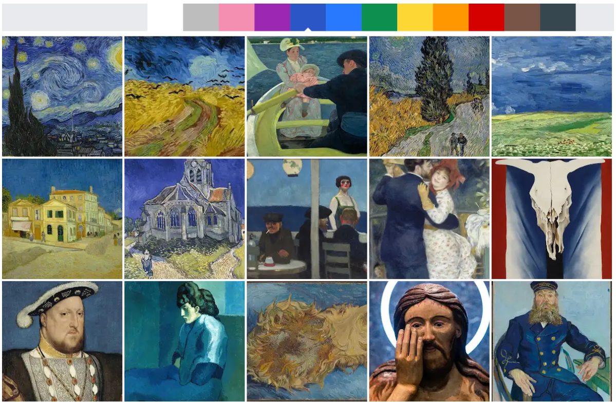 Google Arts & Culture Kleurverkenner: ontdek kunst via kleur