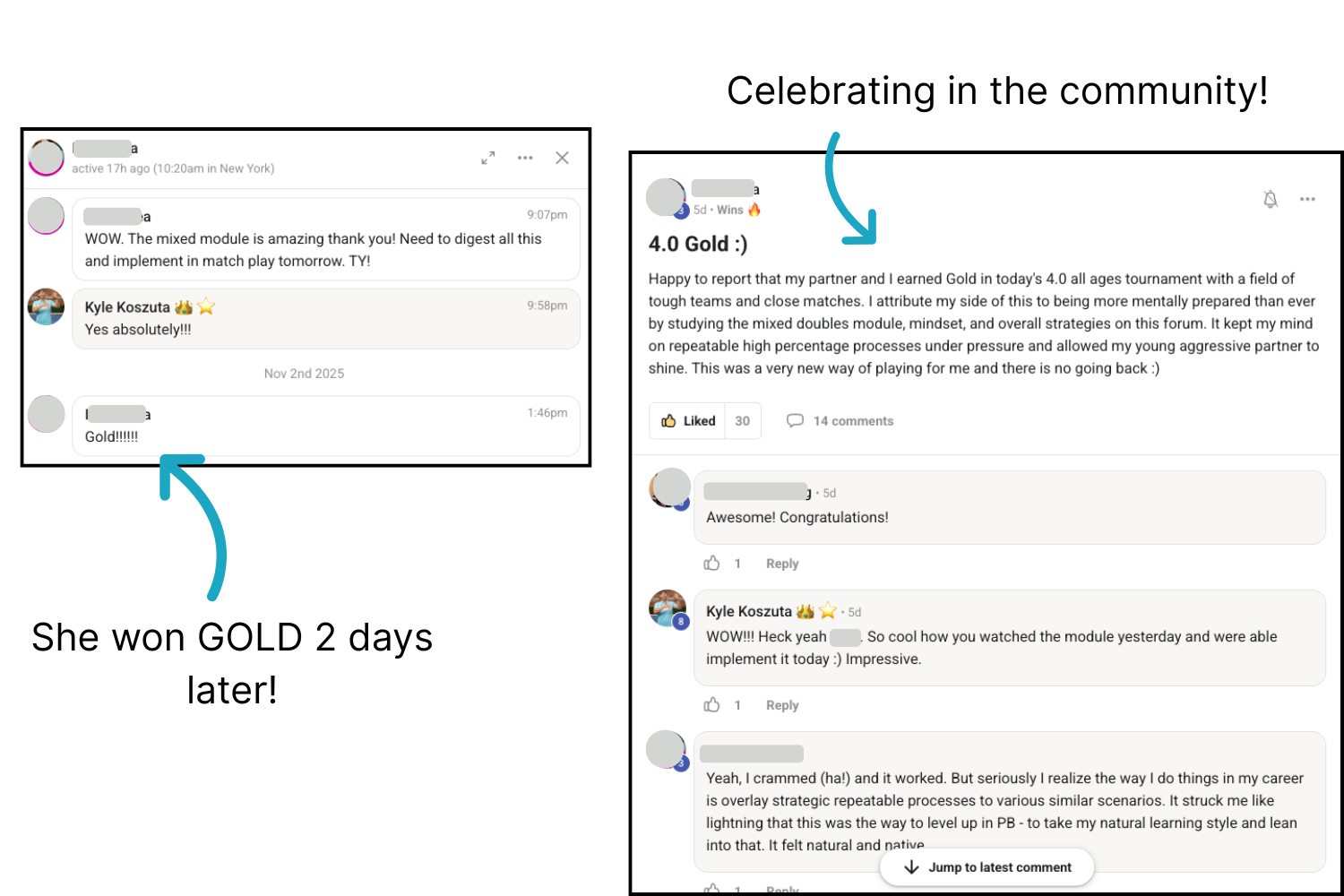 She won GOLD, 2 days after joining!