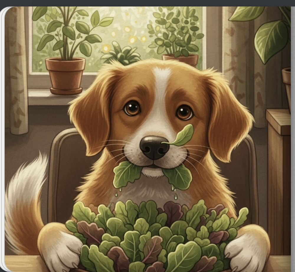 Rocky is growing a healthy indoor garden