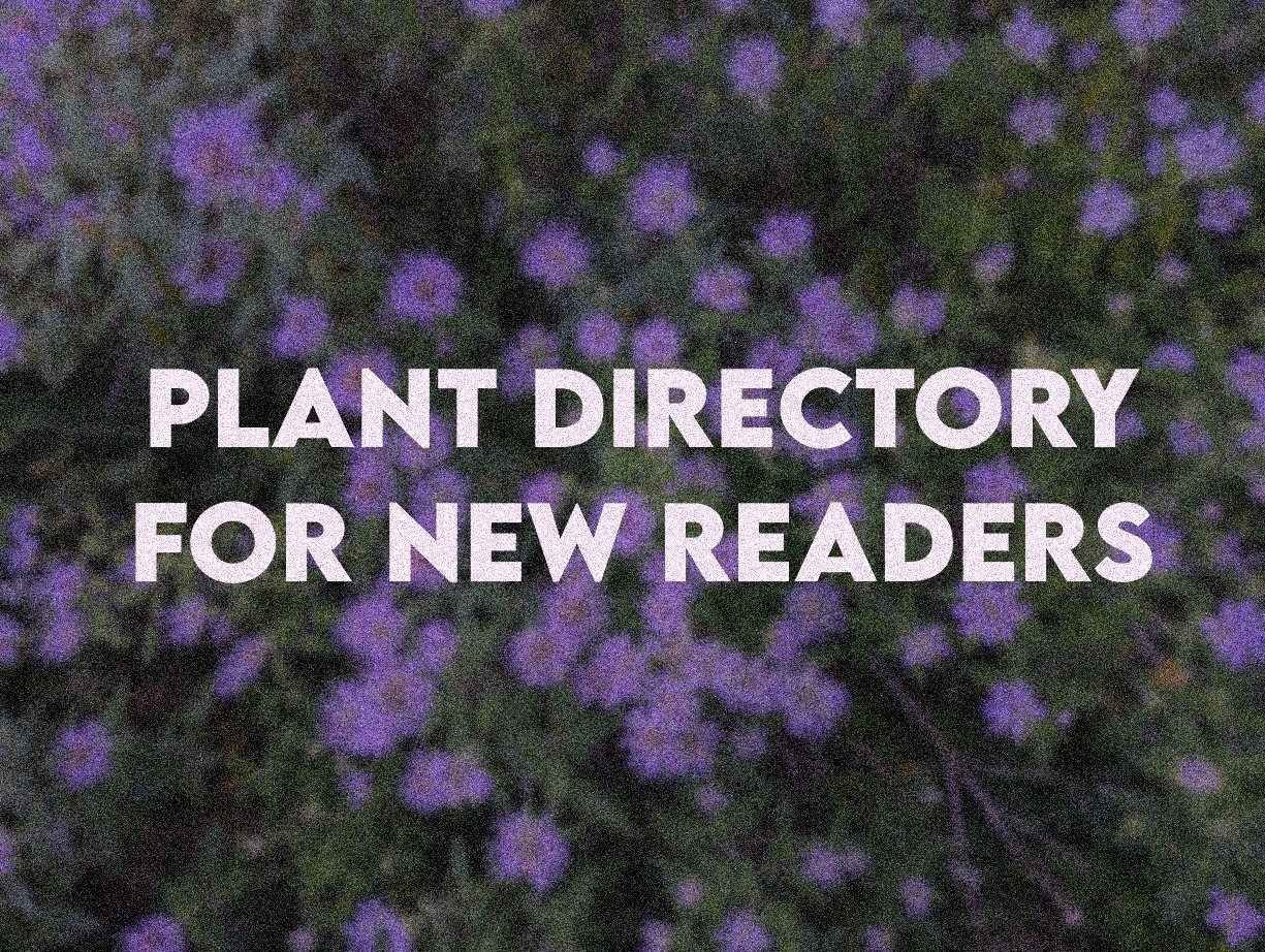 Plant Directory For New Readers