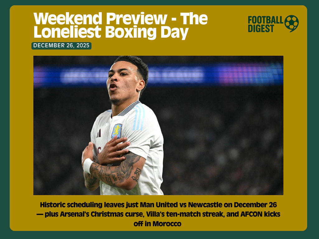 Weekend Preview - The Loneliest Boxing Day | Football Digest