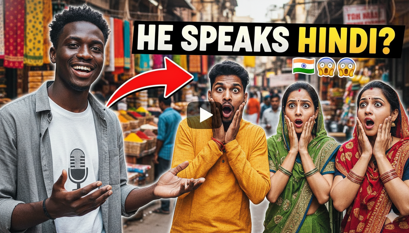 Foreigner Stunned When Black Man Speaks Hindi 😳🇮🇳