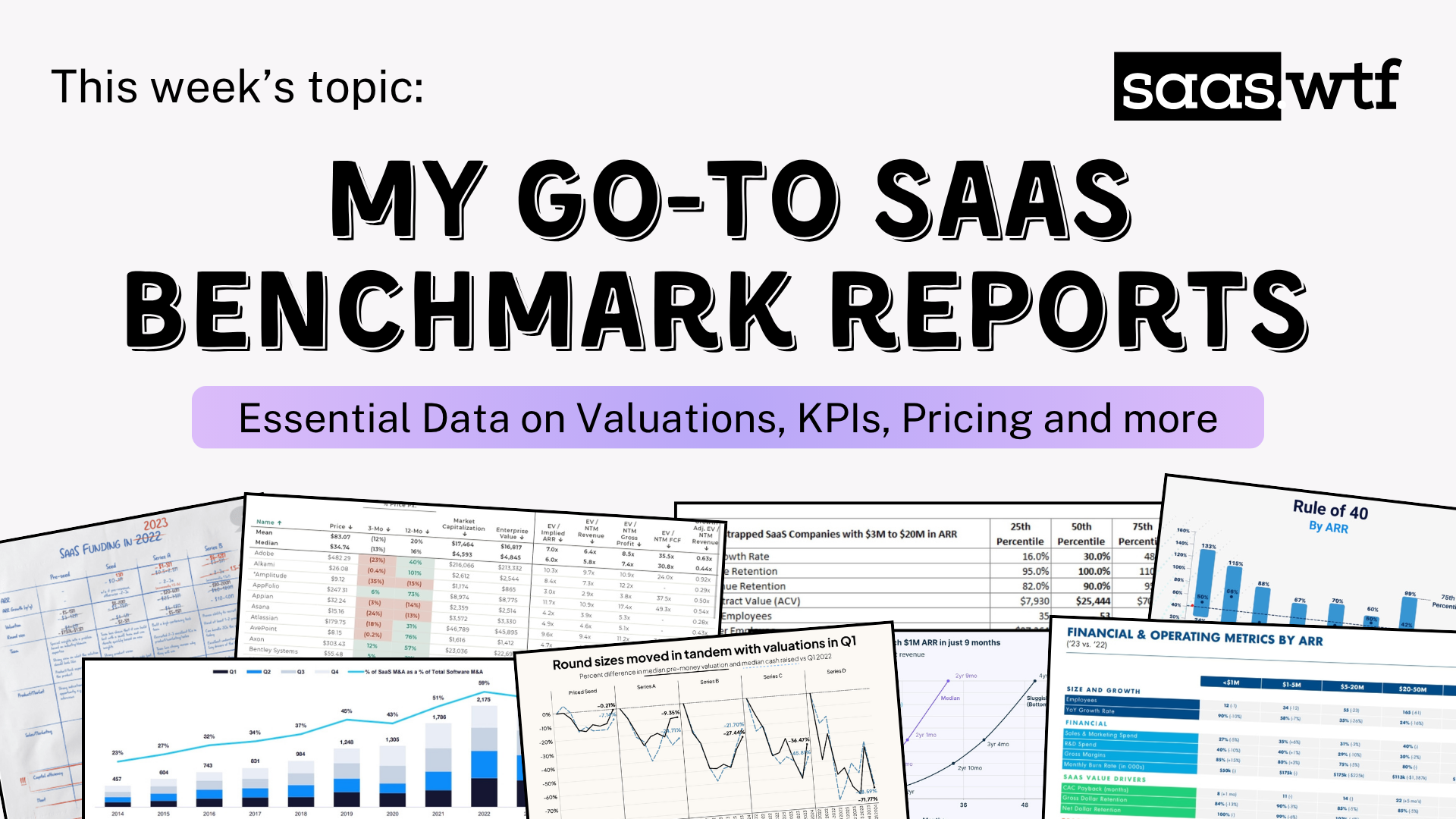 My Go-To SaaS Benchmark Reports