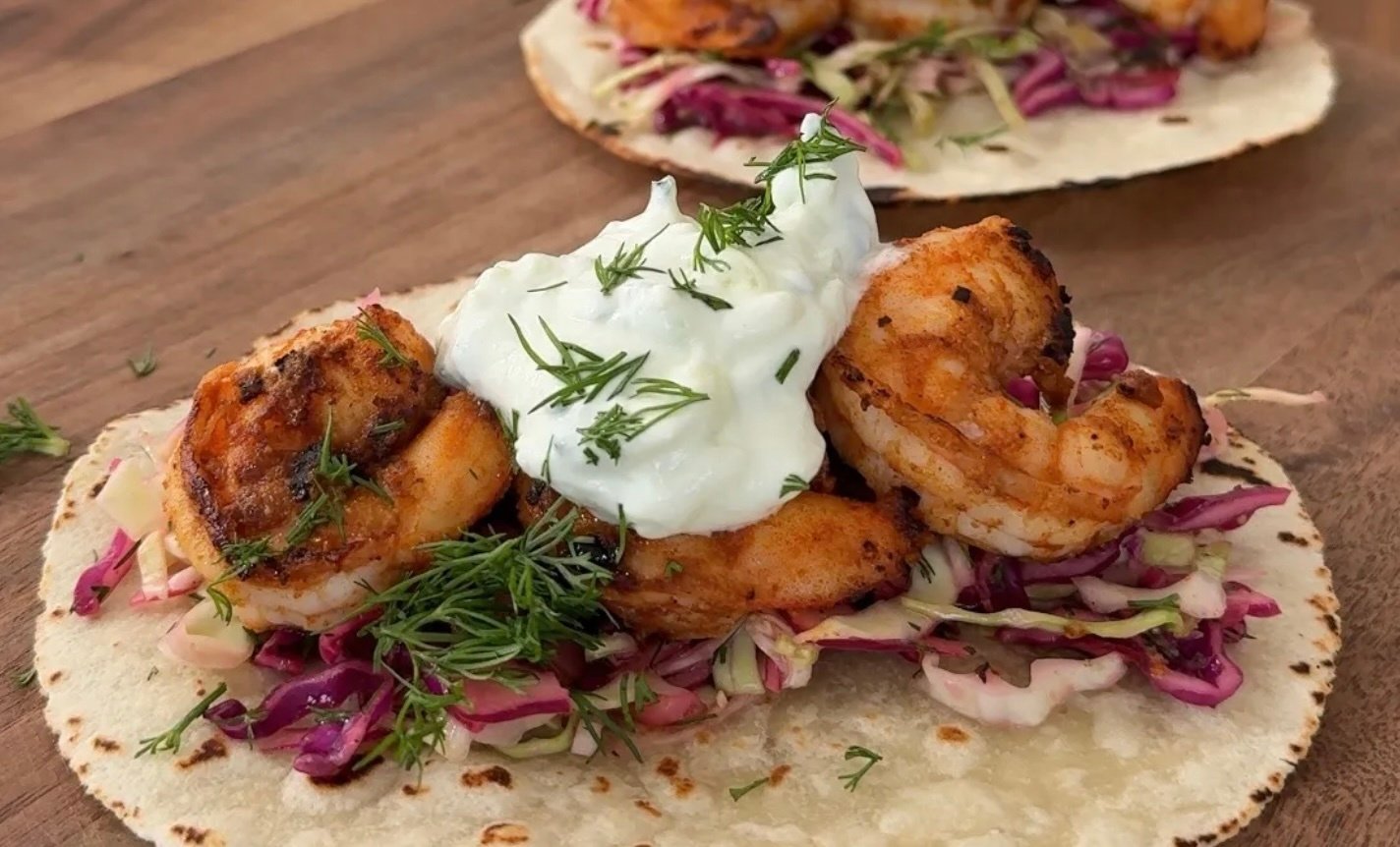 Shrimp Tzatziki Tacos 