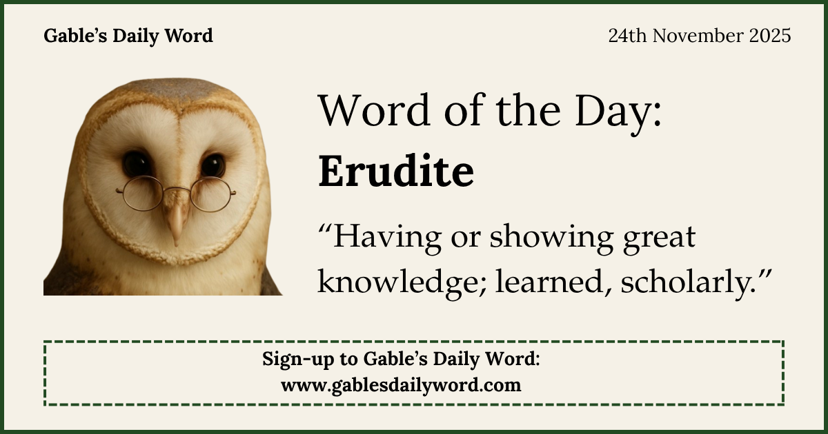 Professor Gable’s Daily Word: #1