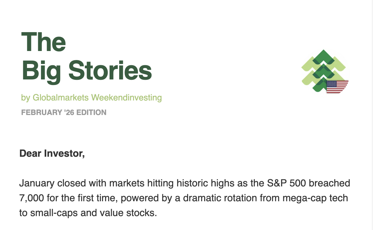 The Big Stories by Global Markets WeekendInvesting
