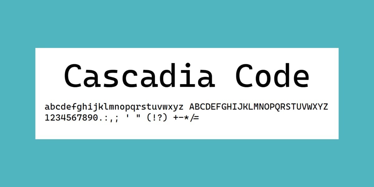 Cascadia Code Font