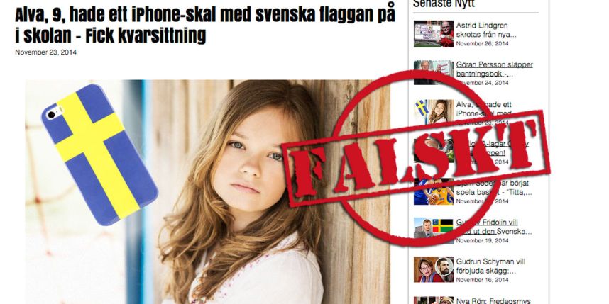“Alva, 9, hade ett iPhone-skal med svenska flaggan på i skolan – Fick kvarsittning”
