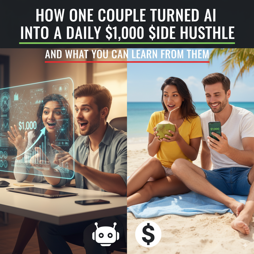 How One Couple Turned AI Into a Daily $1,000 Side Hustle — And What You Can Learn from Them