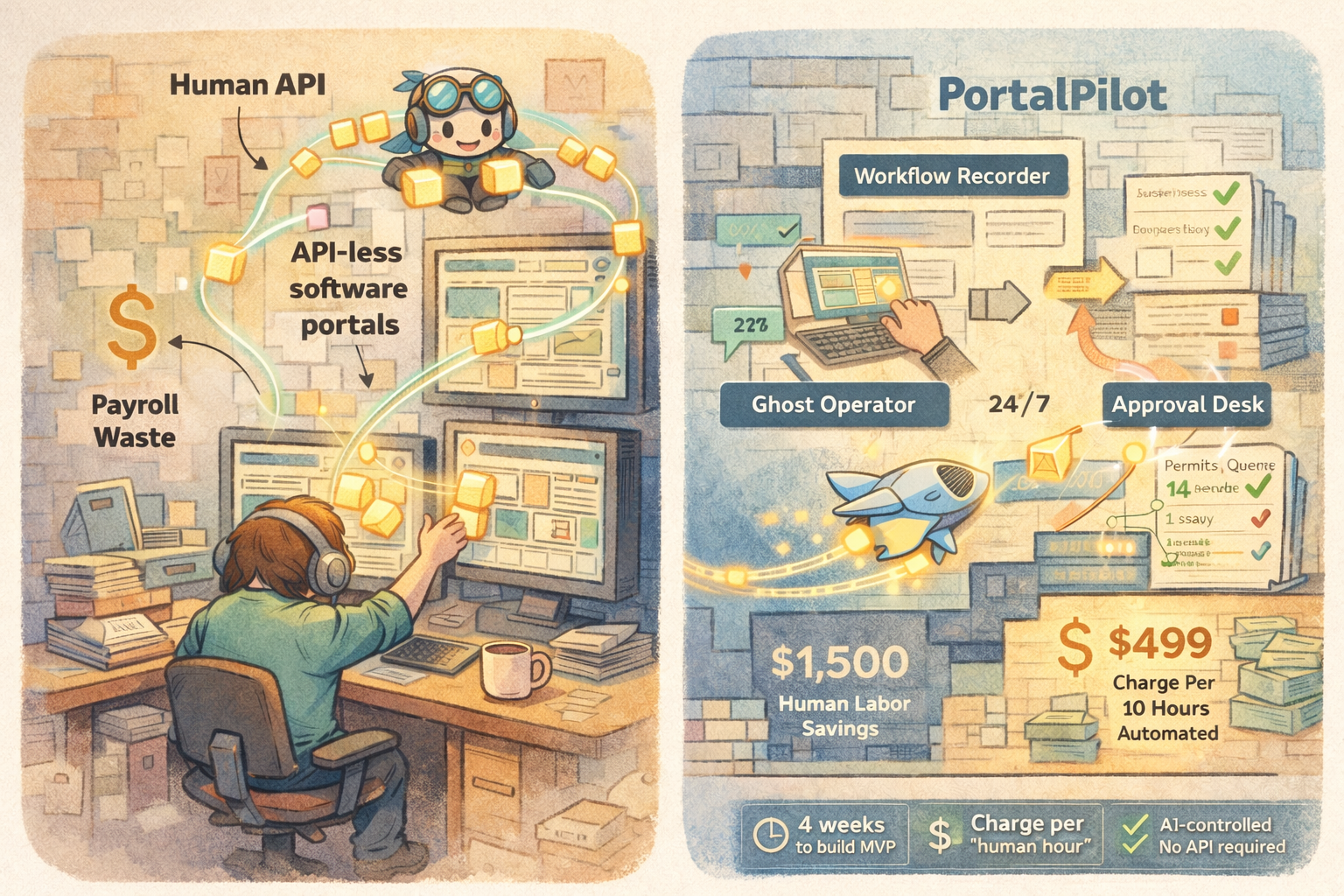 Idea Drop #51: do companies need to hire humans to click buttons anymore ?