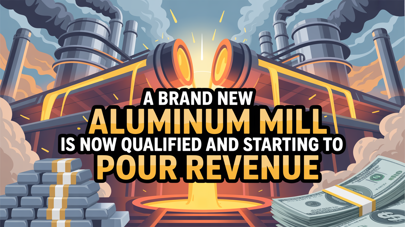 A Brand New Aluminum Mill Is Now Qualified and Starting to Pour Revenue