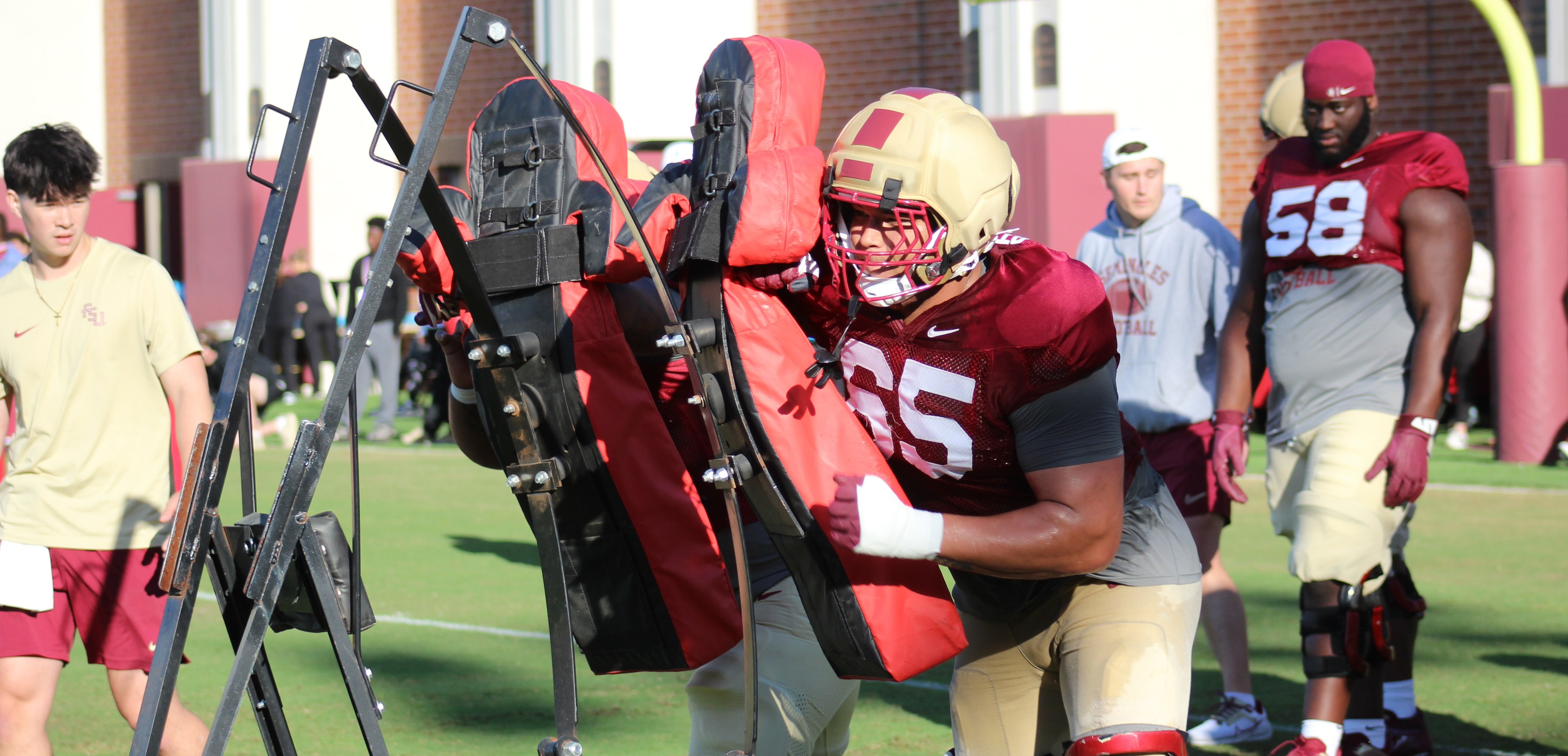 Sharing experiences helps FSU's linemen as they learn this spring