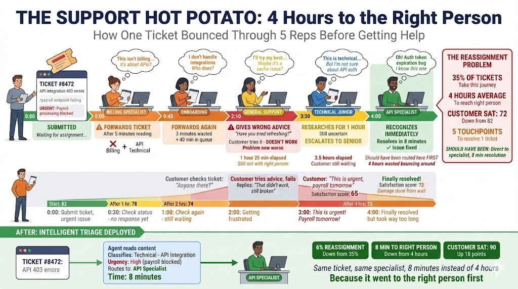 35% of Tickets Were Getting Bounced Around