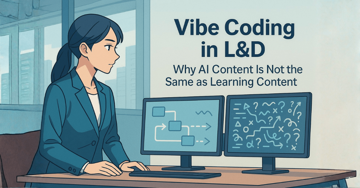 Vibe Coding in L&D: Why AI Content Is Not the Same as Learning Content