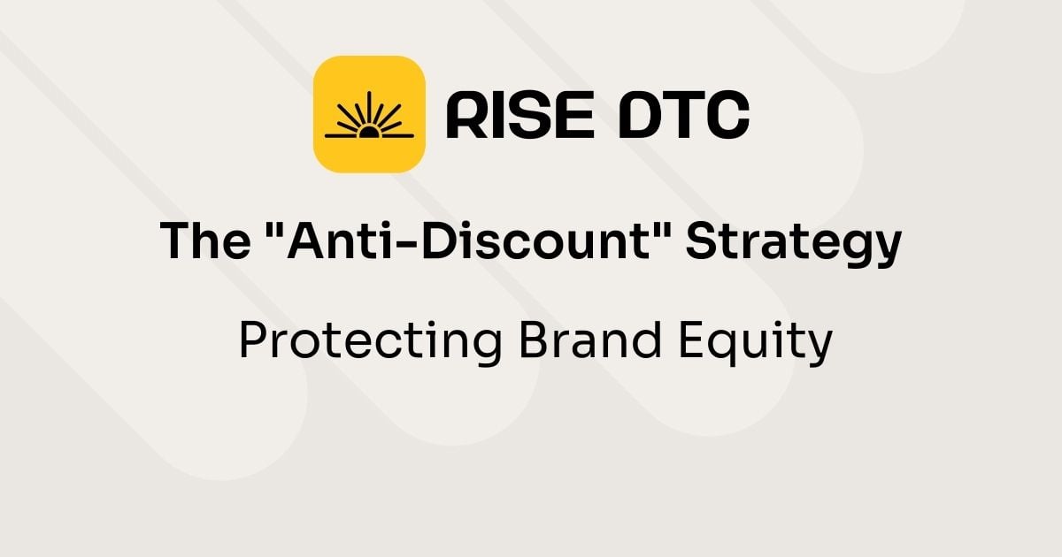 The "Anti-Discount" Strategy: Protecting Brand Equity