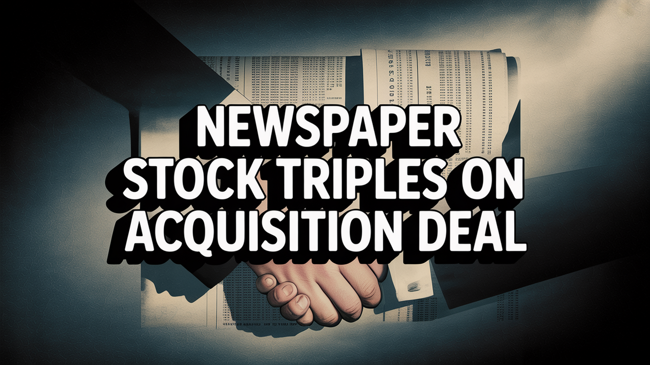 Newspaper Stock Triples on Acquisition Deal